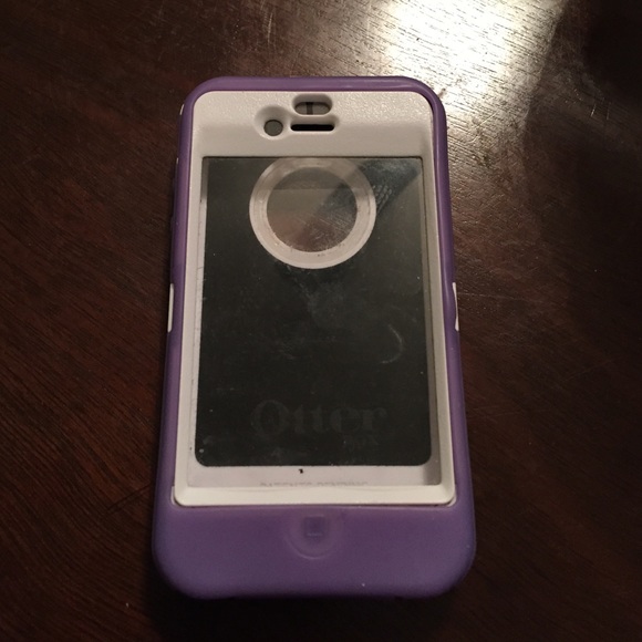 Purple and white Otter Box iPhone 4 or 4s