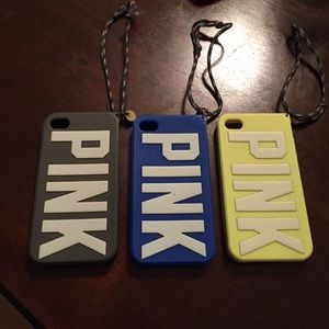 Three Victoria Secret iPhone 4 or 4s cases
