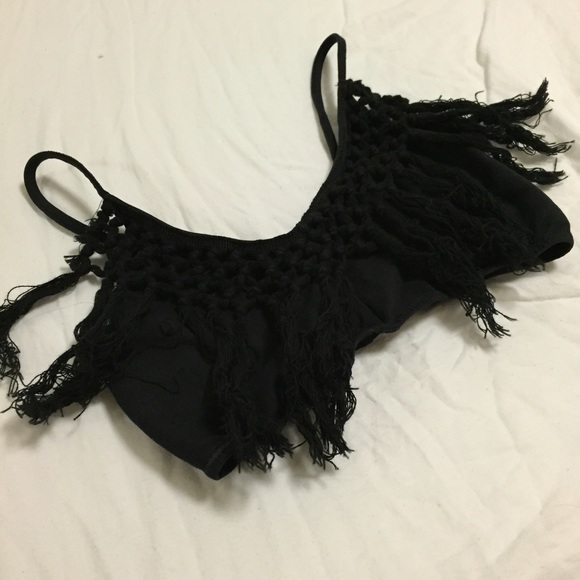 Macrame Fringe Bralette Crop Top
