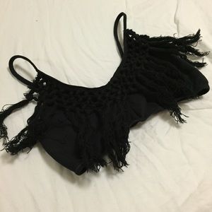 Macrame Fringe Bralette Crop Top