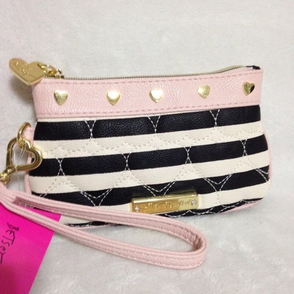 Betsey Johnson Handbags - ❗️FLASH SALE❗️ NWT BETSEY JOHNSON STRIPE WRISTLET