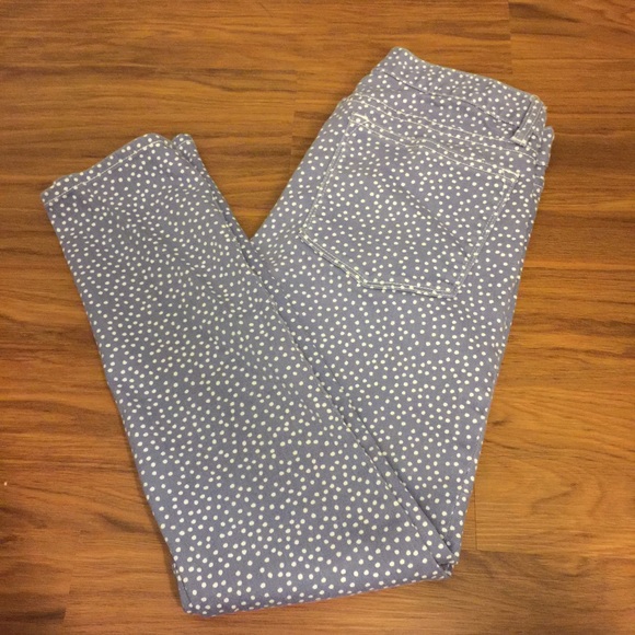 J Crew Dotted Toothpick Jeans