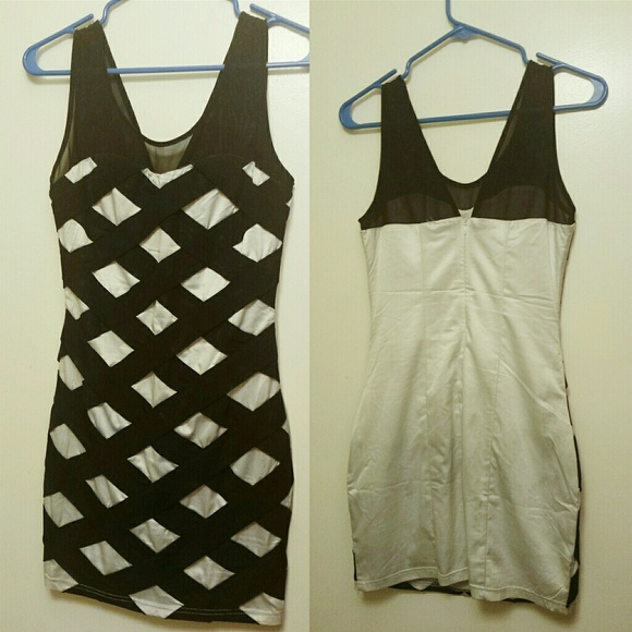 Love Culture Dresses & Skirts - Black and White Criss Cross Dress