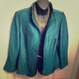 Coldwater Creek Teal Open Jacket