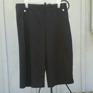 Black/black pinstriped dress up capris size 12