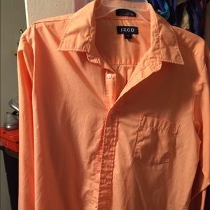 Izod...Long sleeve button up collared shirt.