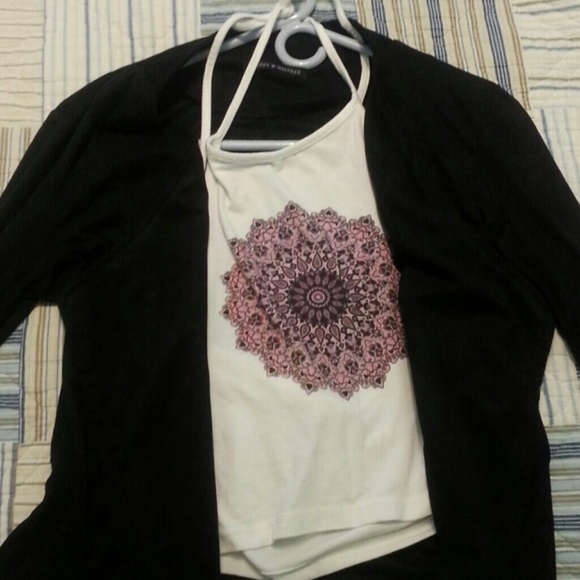 Brandy suede sweater and halter