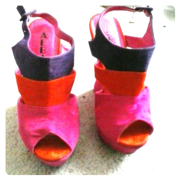 Pink, Orange, and Purple Heels
