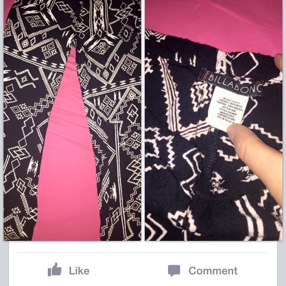 Billabong palazzo Aztec print pant