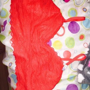 Red PINK bralette