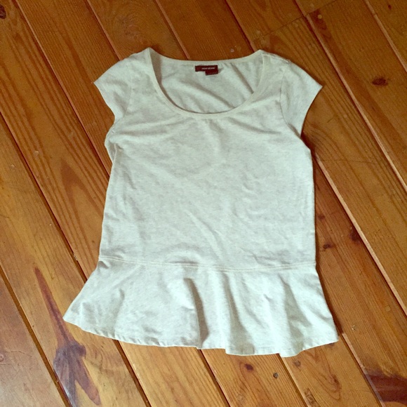 🙌RESERVED🙌DKNY Jeans Oatmeal Peplum Tee!