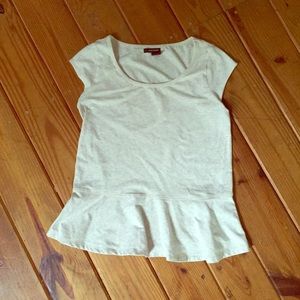 🙌RESERVED🙌DKNY Jeans Oatmeal Peplum Tee!