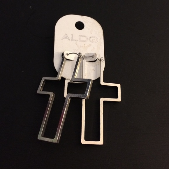 New with tags! Aldo silver cross earrings!