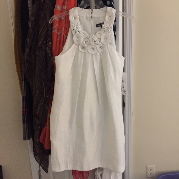Alexia Admor White Dress w/Jewel Top NWT!