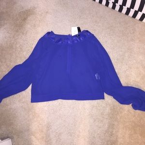 Blue long sleeve top