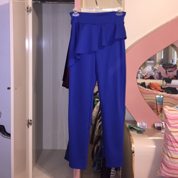 Blue Peplum pants