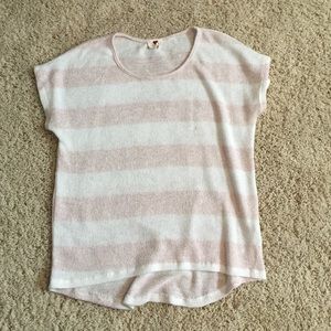 Cute pink and white sweater