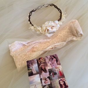 Maternity floor length tutu  with floral crown