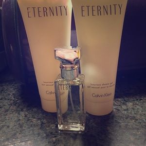 Calvin Klein Eternity perfume lotion shower gel