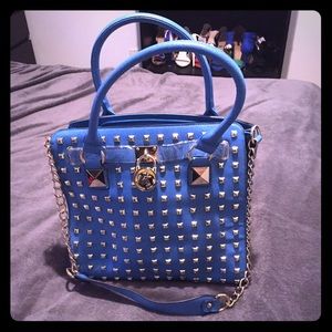 Gorgeous Blue Studded purse