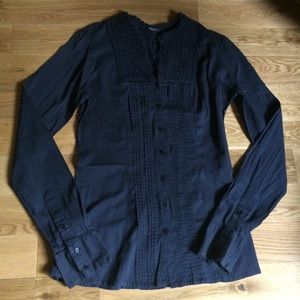 American Eagle navy button up