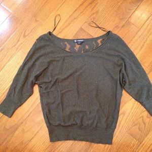 Gray Lace Sweater