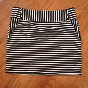 Striped pencil skirt