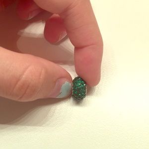 Emerald Rhinestone bracelet charm