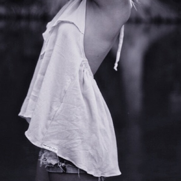 Gorgeous soft creamy White Boho Halter Top SALE!! - Picture 2 of 4