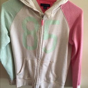 Tommy Hilfiger colorblock zipup sweater
