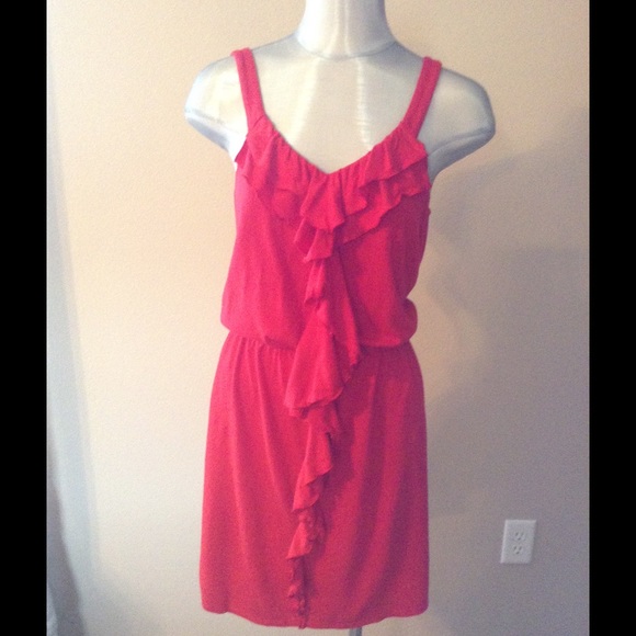 69 off Express Dresses & Skirts 💥SOLD💥Express Ruffle front knit