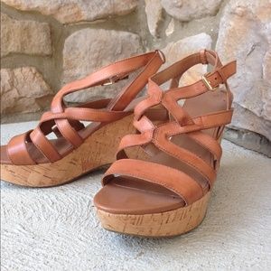 Franco Sarto leather wedges