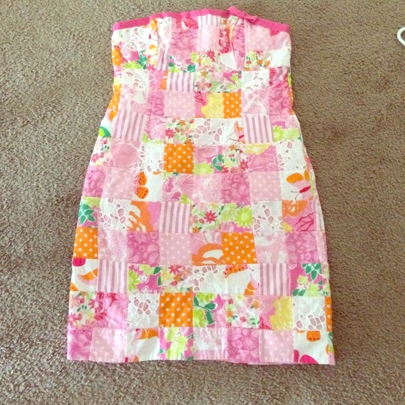 Lilly Pulitzer patchwork white label sundress