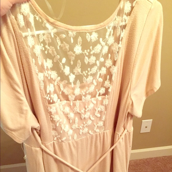 Knee length tan dress