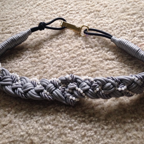 Silver braided waist belt