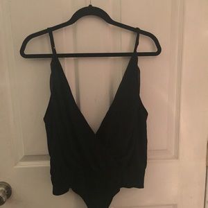 Black Low Cut BodySuit
