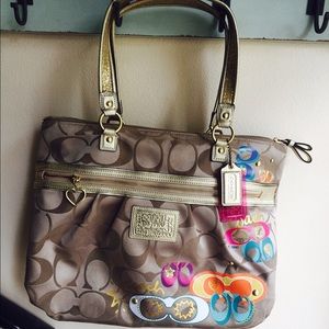 Bright and fun coach poppy c tote