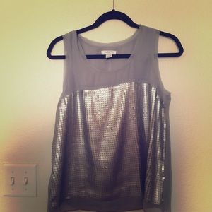 Sequined tank top