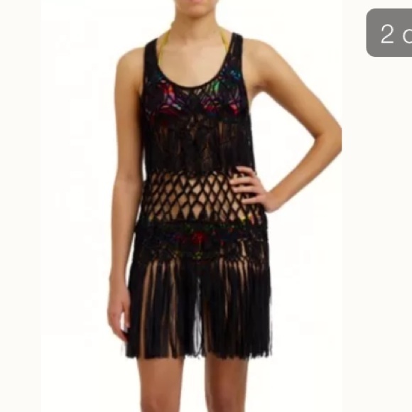 🚫sold🚫Nanette Leope macrame cover up sz m/L - Picture 2 of 3