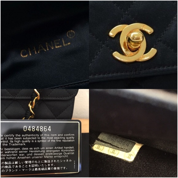 🔴SOLD🔴CHANEL  black quilted satin vintage mini - Picture 3 of 4