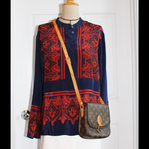 SOLD JCrew Collection Silk Paisley Print Shirt