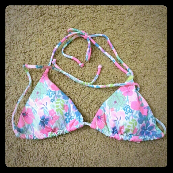 NWOT Victoria's Secret floral triangle bikini sz S