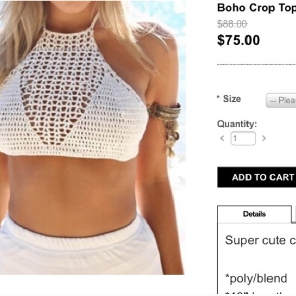 Crochet Bralette Coachella Halter Top 🌺