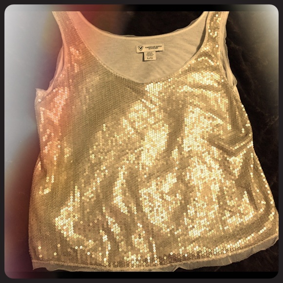 American Eagle sequin crop top, super cute!