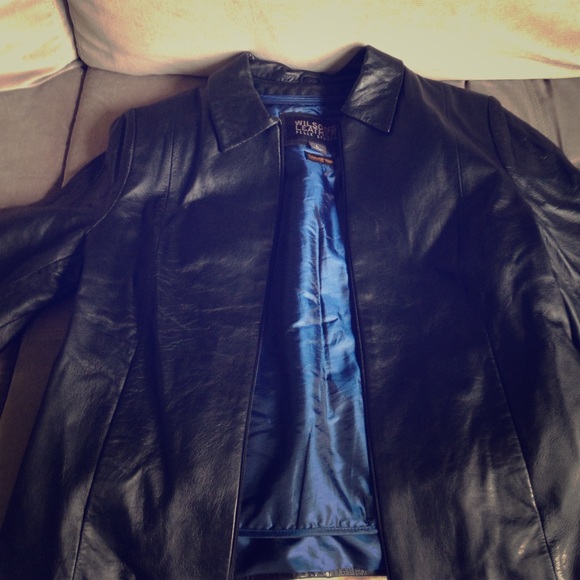 Black leather jacket