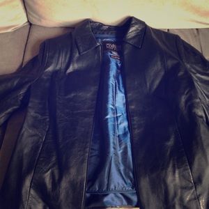 Black leather jacket