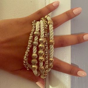 Cream & Bronze Bracelet Set