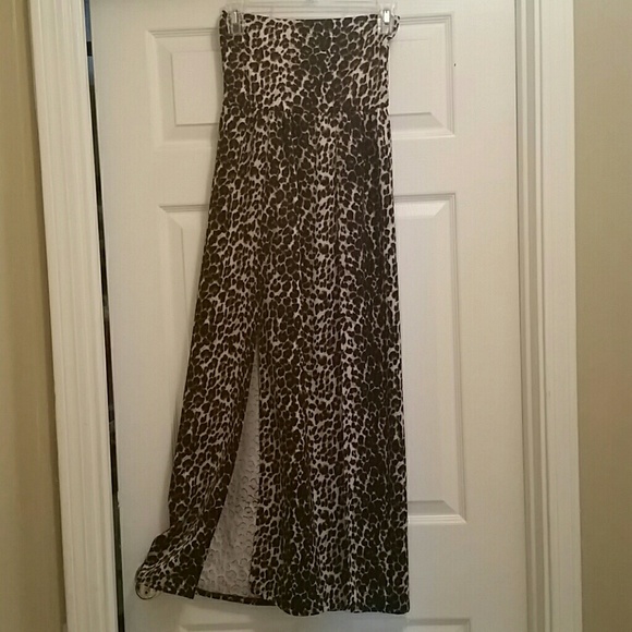 Leopard High split skirt - Picture 1 of 2