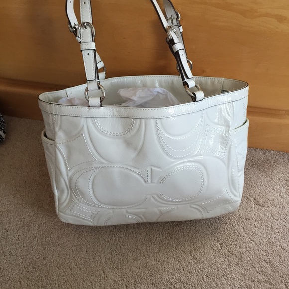 white patent coach bag NWOT