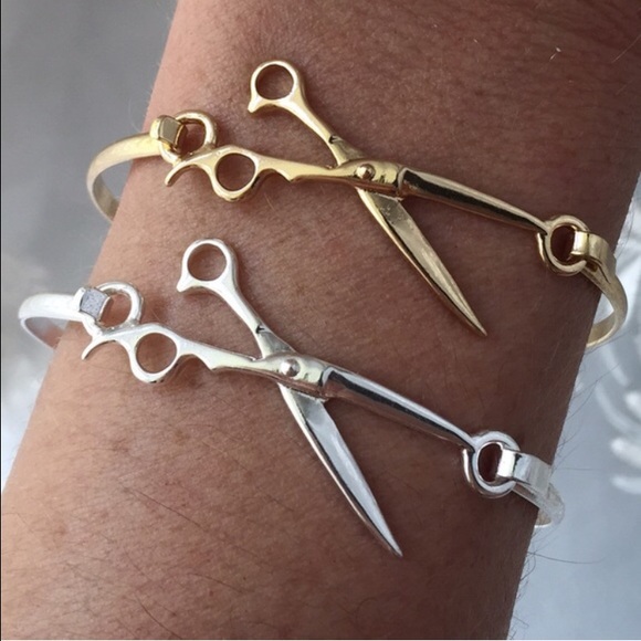Jewelry - Hook Closure Scissors Bracelet gold